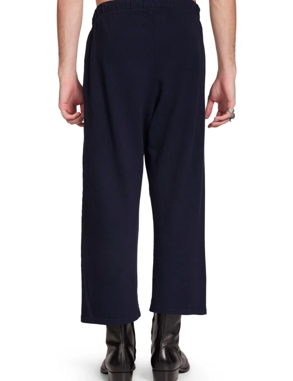 Hot LES TIEN Piqué Cropped Relaxed Pant Navy