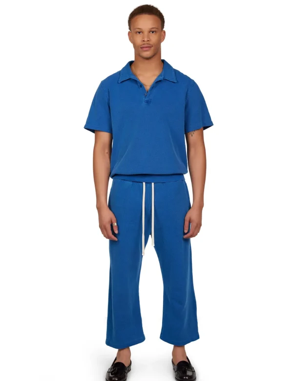 Online LES TIEN Piqué Cropped Relaxed Pant Washed Capri