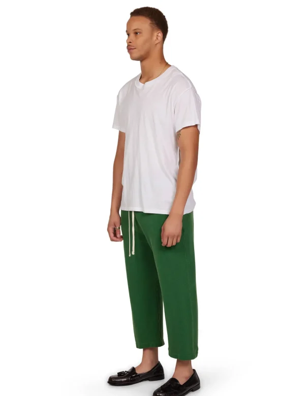 Best LES TIEN Piqué Cropped Relaxed Pant Washed Verde