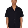 Hot LES TIEN Piqué Cuban Shirt Navy