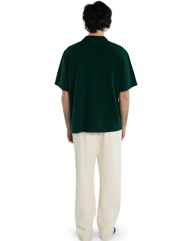 Sale LES TIEN Piqué Cuban Shirt Emerald