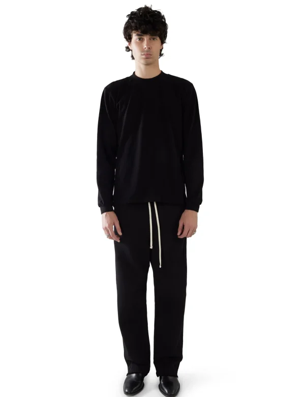Hot LES TIEN Piqué Mock Neck Shirt Jet Black