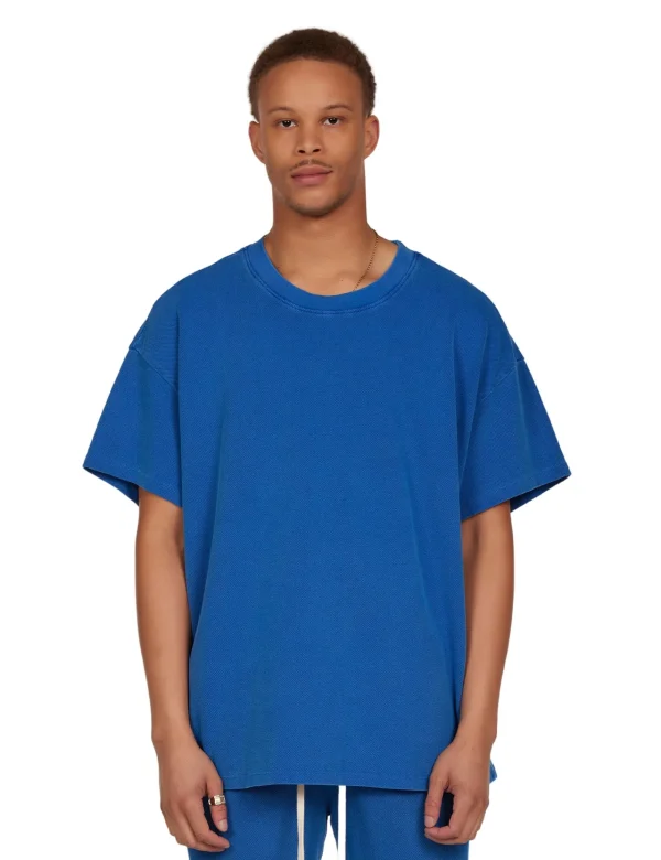 New LES TIEN Piqué Oversized Tee Washed Capri