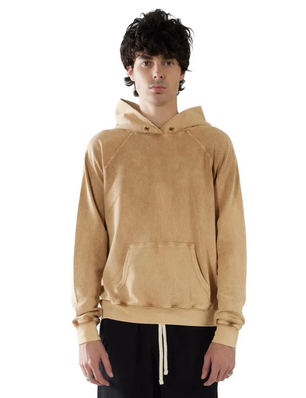 Outlet LES TIEN Piqué Raglan Hoodie Acid Pimento