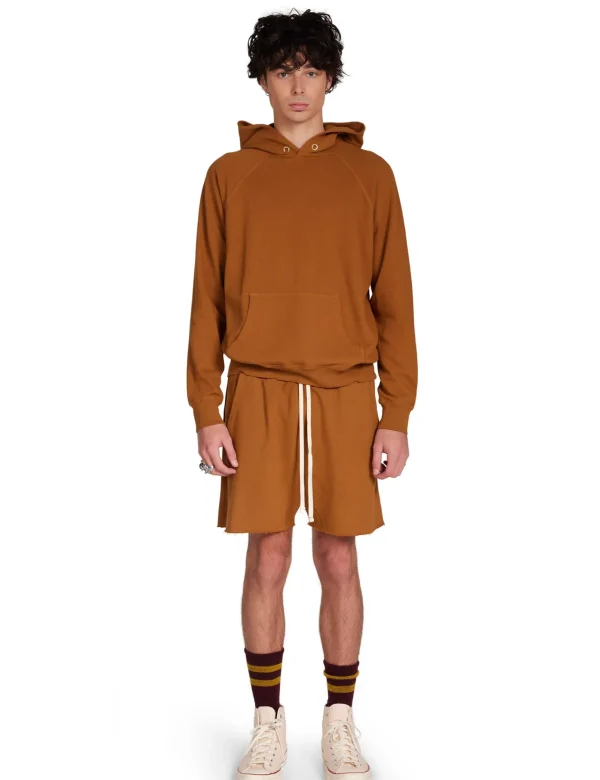 Sale LES TIEN Piqué Raglan Hoodie Sahara