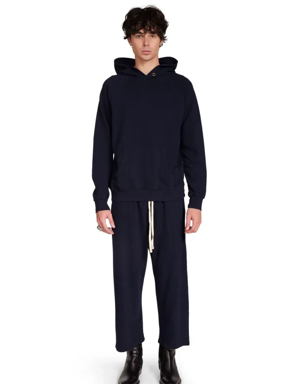 Online LES TIEN Piqué Raglan Hoodie Navy