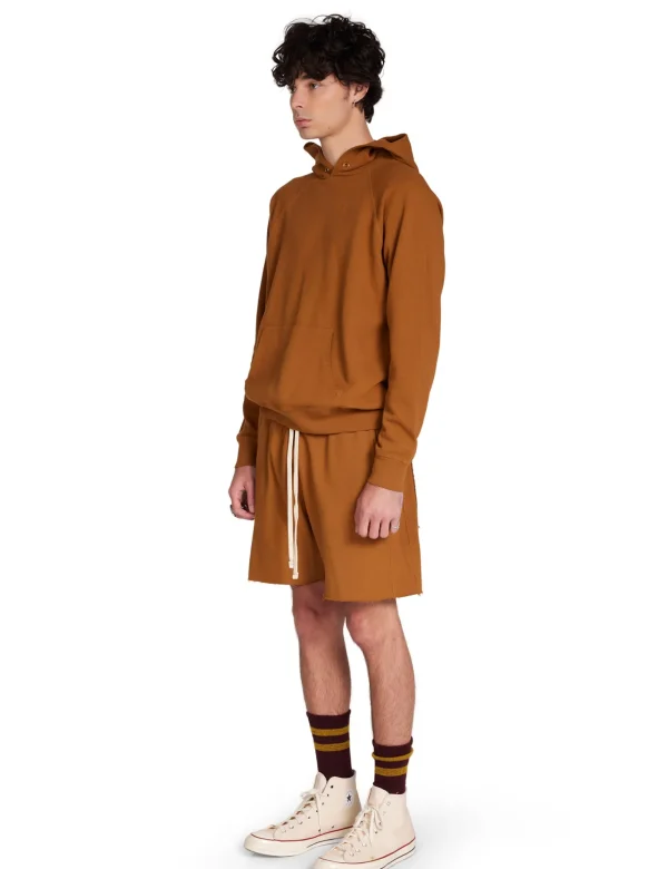 Sale LES TIEN Piqué Raglan Hoodie Sahara