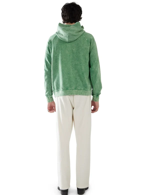 Online LES TIEN Piqué Raglan Hoodie Acid Succulent