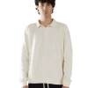 Discount LES TIEN Piqué Tennis Polo Ivory Stone