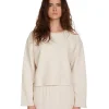 Outlet LES TIEN Raven Raw Crop Crew Ivory