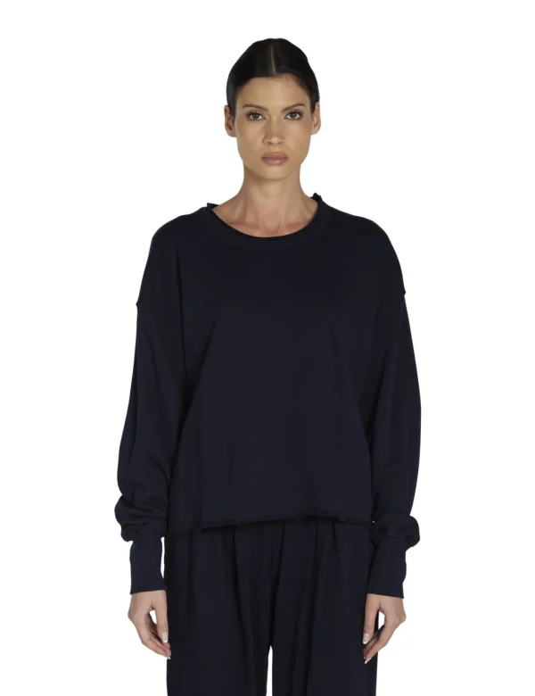 Clearance LES TIEN Riley Roll Neck Pullover Navy