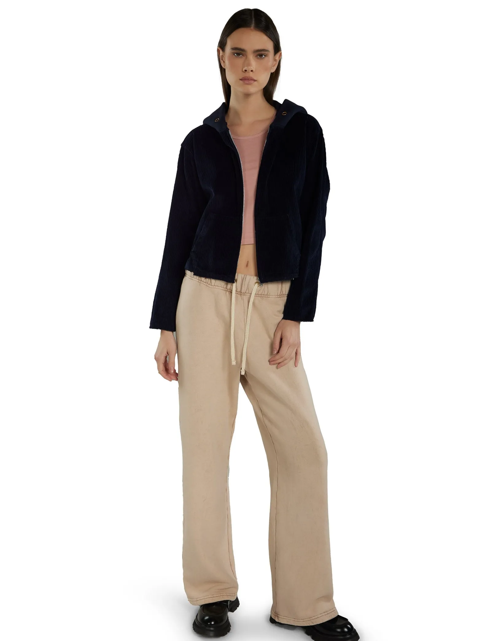 rosa_raw_zip_hoodie_1-1.webp Discount LES TIEN Rosa Raw Zip Hoodie Navy