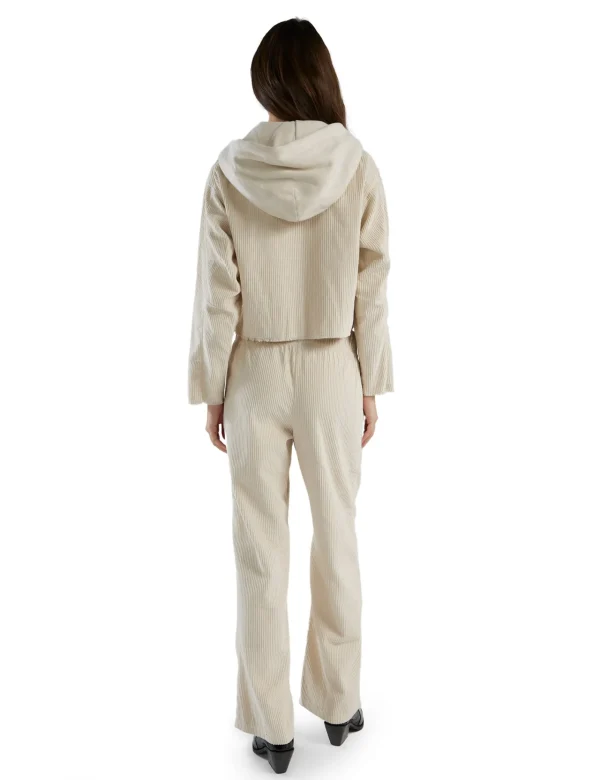 Online LES TIEN Rosa Raw Zip Hoodie Ivory