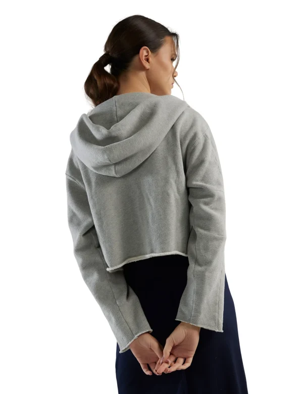 Outlet LES TIEN Rosa Raw Zip Hoodie Heather Grey