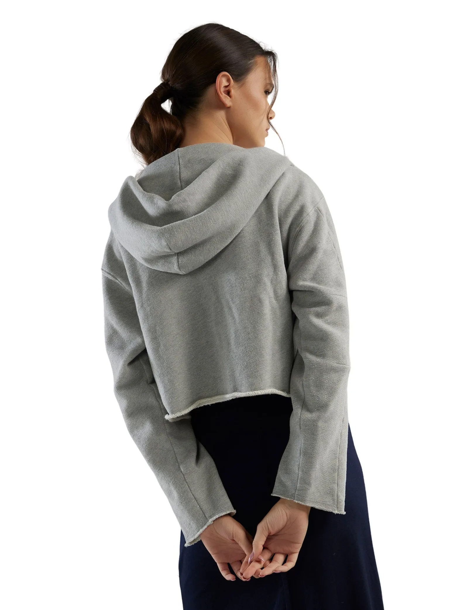 rosa_raw_zip_hoodie_9.webp Outlet LES TIEN Rosa Raw Zip Hoodie Heather Grey