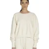 Clearance LES TIEN Ryder Crop Crew Ivory