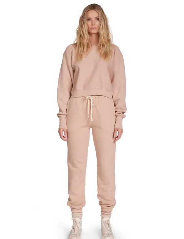 Hot LES TIEN Ryder Crop Crew Mauve