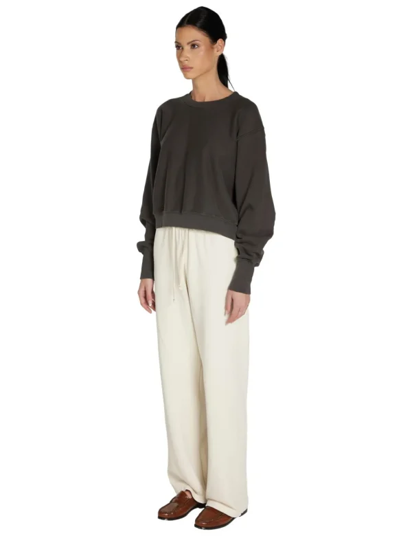 Fashion LES TIEN Ryder Crop Crew Vintage Black