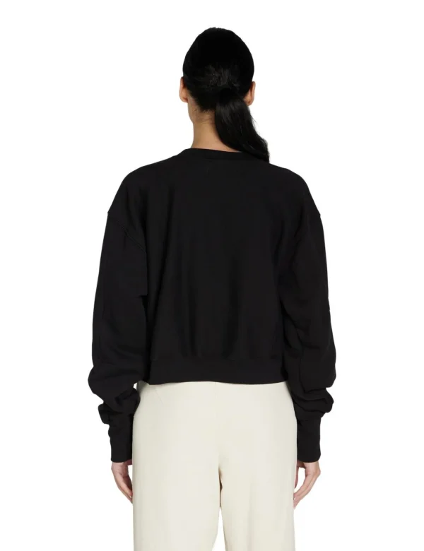 Clearance LES TIEN Ryder Crop Crew Jet Black