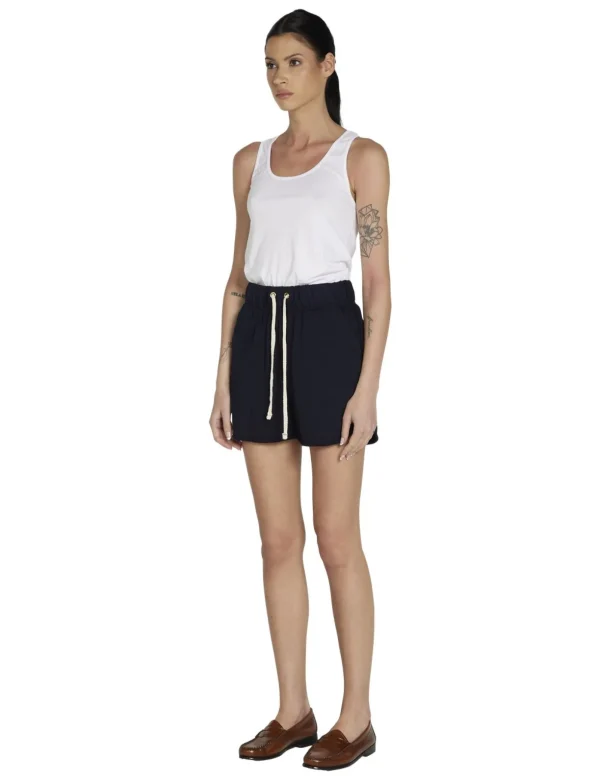 New LES TIEN Serena Scallop Short Navy