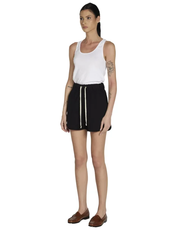 Outlet LES TIEN Serena Scallop Short Jet Black