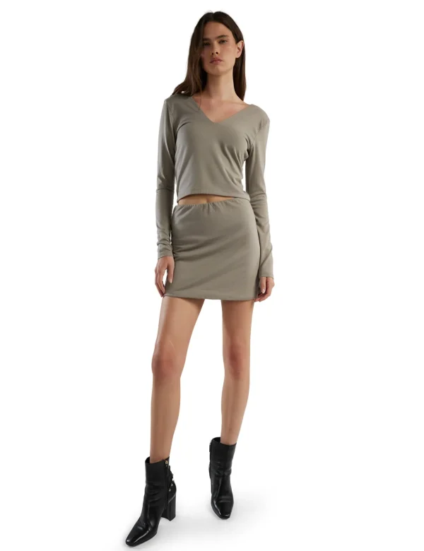 Outlet LES TIEN Shannon Micro Mini Skirt Dove