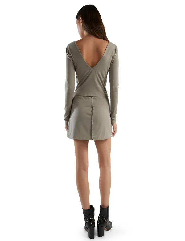 Outlet LES TIEN Shannon Micro Mini Skirt Dove