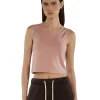 Outlet LES TIEN Talya Crop Tank Smoky Rose