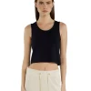 Sale LES TIEN Talya Crop Tank Navy