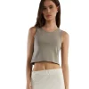 Best LES TIEN Talya Crop Tank Dove