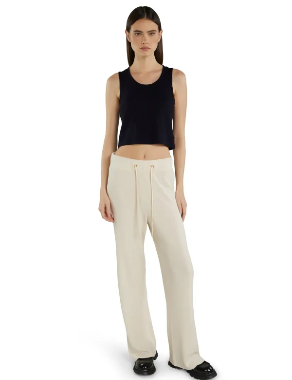 Sale LES TIEN Talya Crop Tank Navy