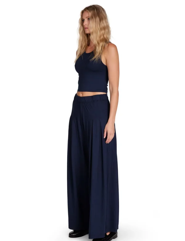 Clearance LES TIEN Talya Crop Tank Navy