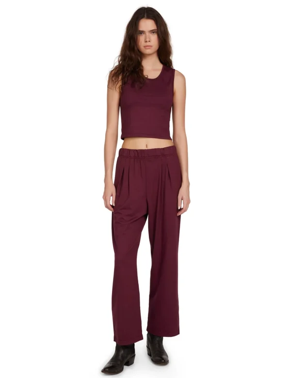 Outlet LES TIEN Talya Crop Tank Bordeaux