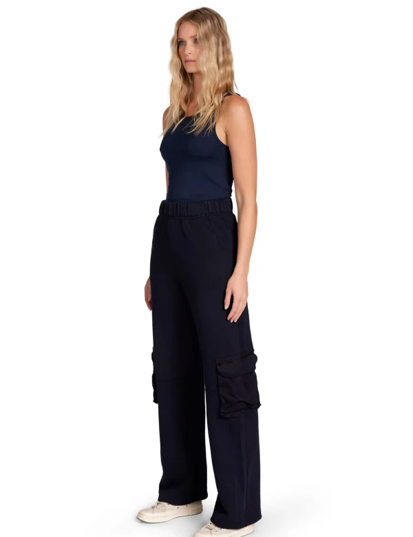 Clearance LES TIEN Talya Crop Tank Navy