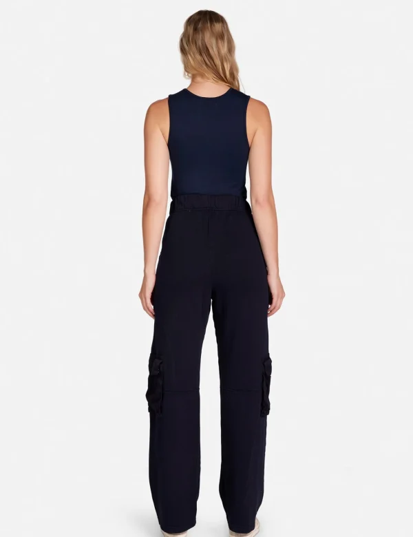 Clearance LES TIEN Talya Crop Tank Navy