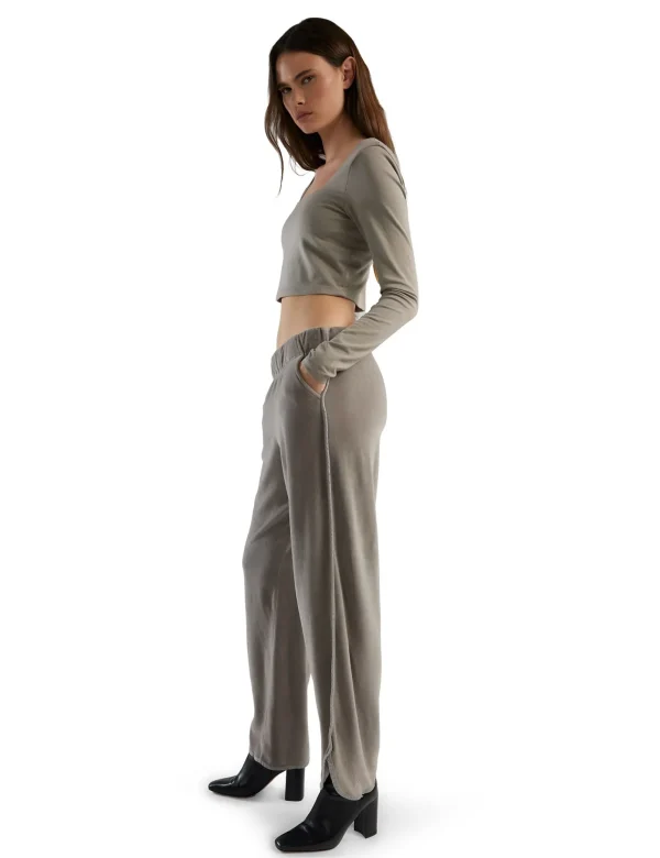 Discount LES TIEN Tess Square Neck Long Sleeve Dove