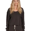 New LES TIEN Veronica Double V Roll Neck Vintage Black
