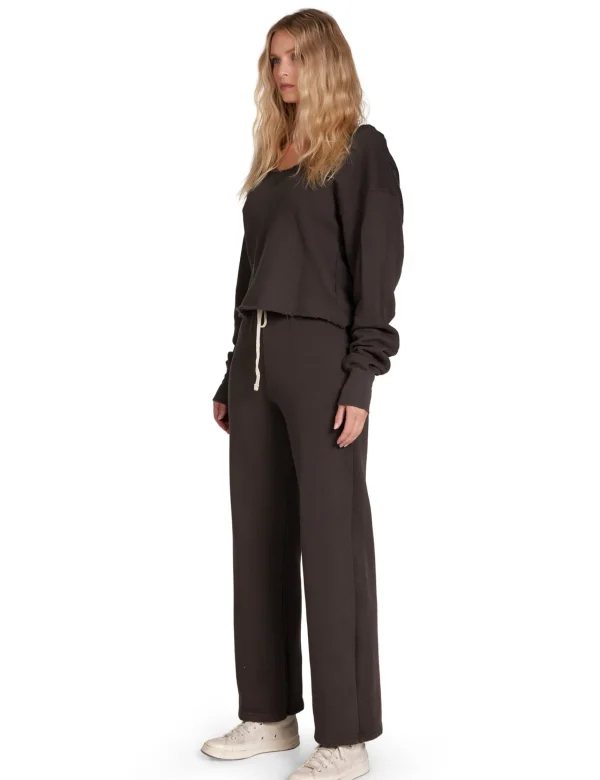New LES TIEN Veronica Double V Roll Neck Vintage Black