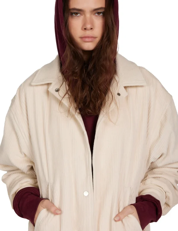 Sale LES TIEN Virginia Oversized Parka Ivory