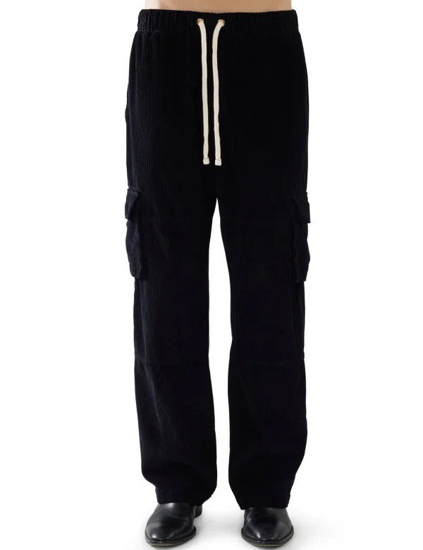 Discount LES TIEN Wide Wale Corduroy Cargo Pant Jet Black