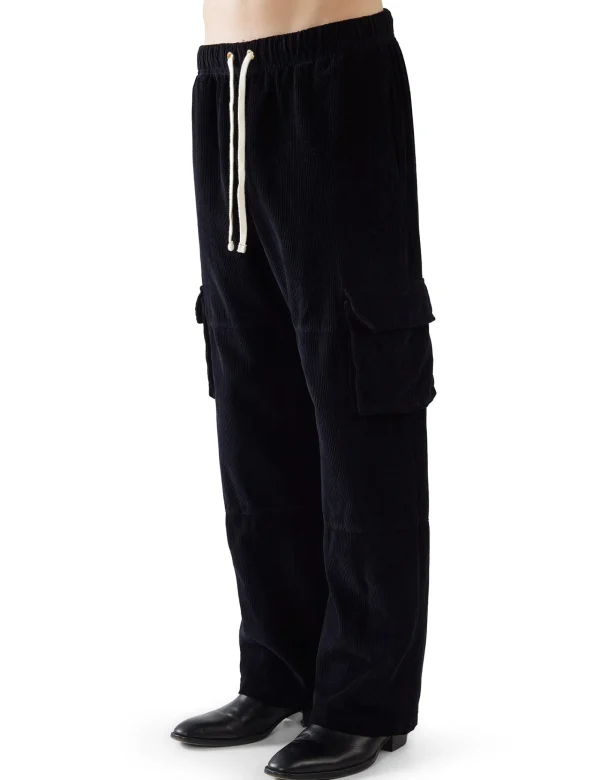 Discount LES TIEN Wide Wale Corduroy Cargo Pant Jet Black