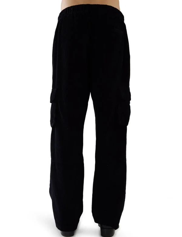 Discount LES TIEN Wide Wale Corduroy Cargo Pant Jet Black