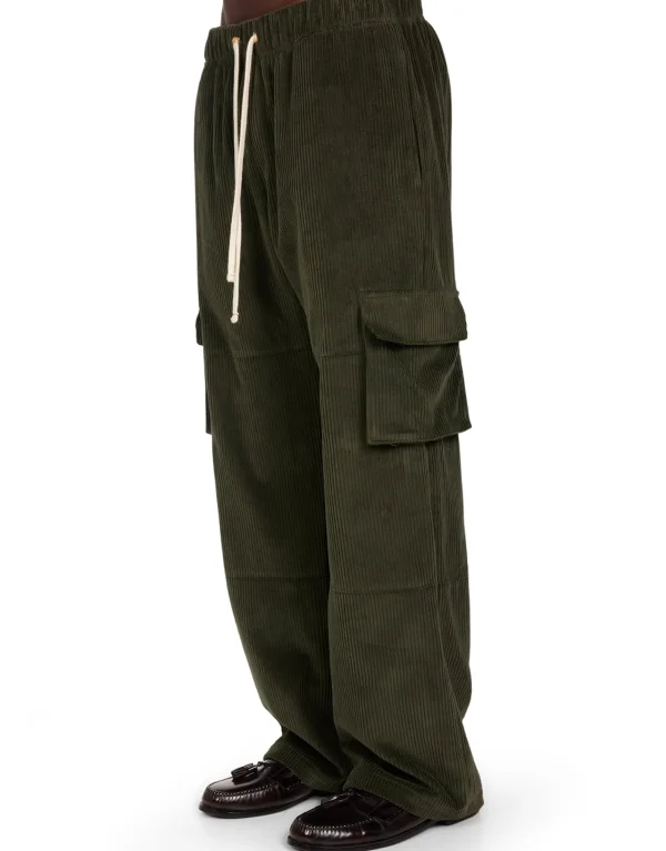 Hot LES TIEN Wide Wale Corduroy Cargo Pant Forest