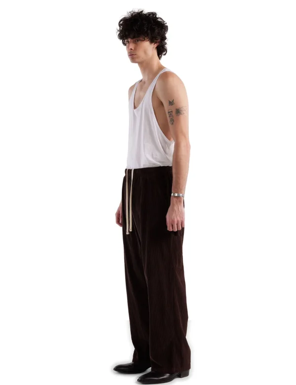 Outlet LES TIEN Wide Wale Corduroy Utility Puddle Pant Brown Fig Stone
