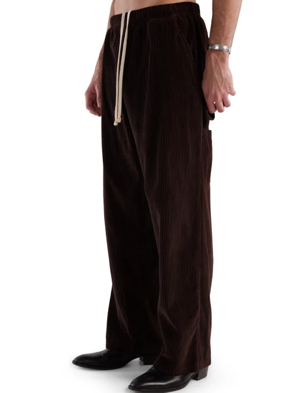 Outlet LES TIEN Wide Wale Corduroy Utility Puddle Pant Brown Fig Stone
