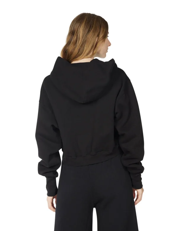 Hot LES TIEN Zendaya Crop Zip Hoodie Jet Black